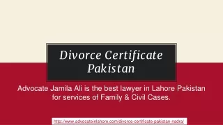 Simple Advice For Get The Pakistani Divorce Certificate Legally By Nadra