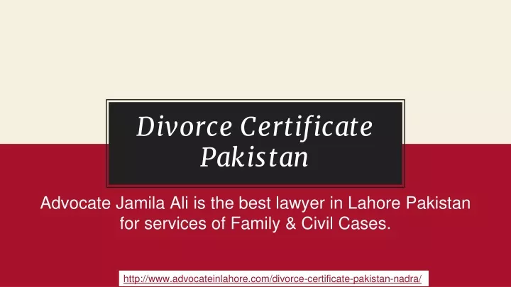 divorce certificate pakistan