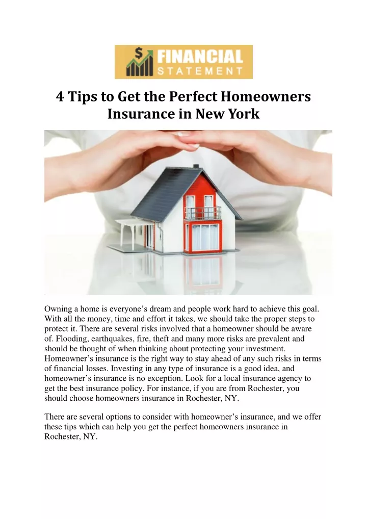 4 tips to get the perfect homeowners insurance