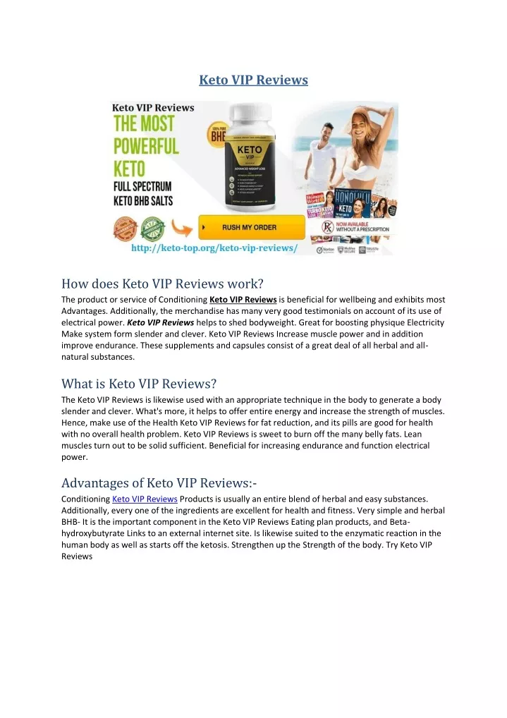 keto vip reviews