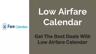 Low Airfare Calendar
