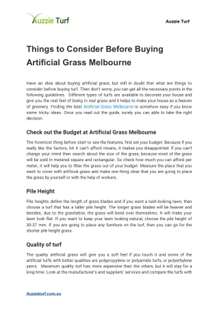 auzzie turf