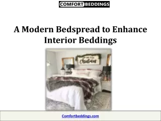 A Modern Bedspread to Enhance Interior Bedding