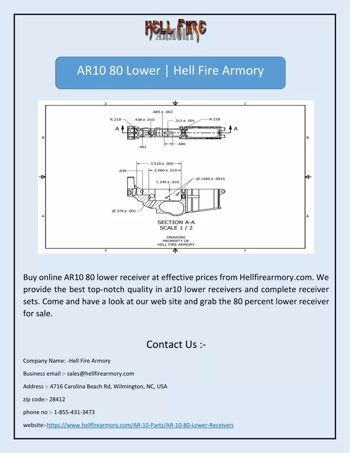 ar10 80 lower hell fire armory