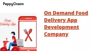 on demand food delivery app development company
