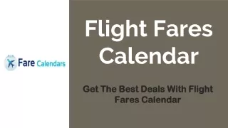 Flight Fares Calendar