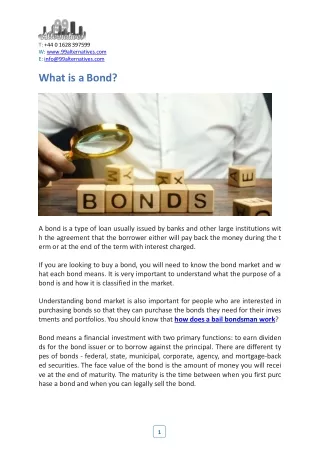 What is a Bond?