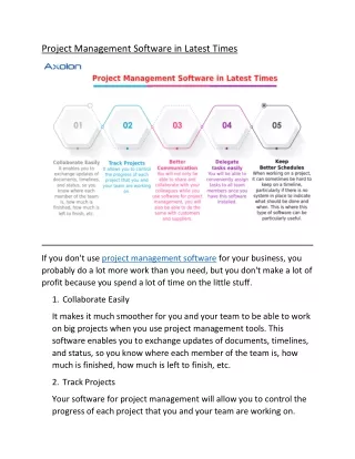 project management software in latest times