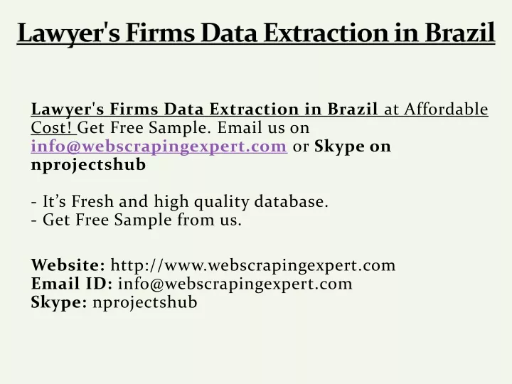 lawyer s firms data extraction in brazil