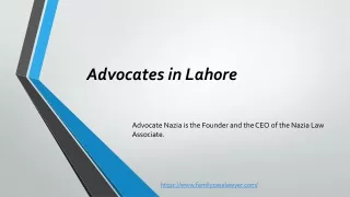 Top Advocates in Lahore by Legal Cases in Pakistan