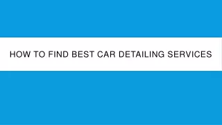 Find Best Car Detailing Services in Pinecrest FL