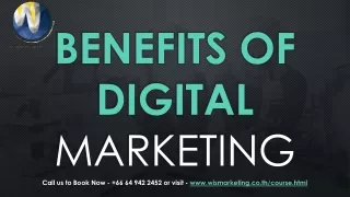 Benefits of Digital Marketing Courses in Thailand- Wismarketing