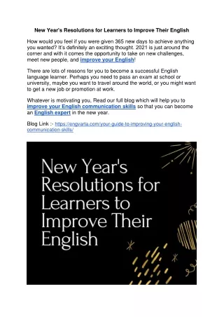 new year s resolutions for learners to improve