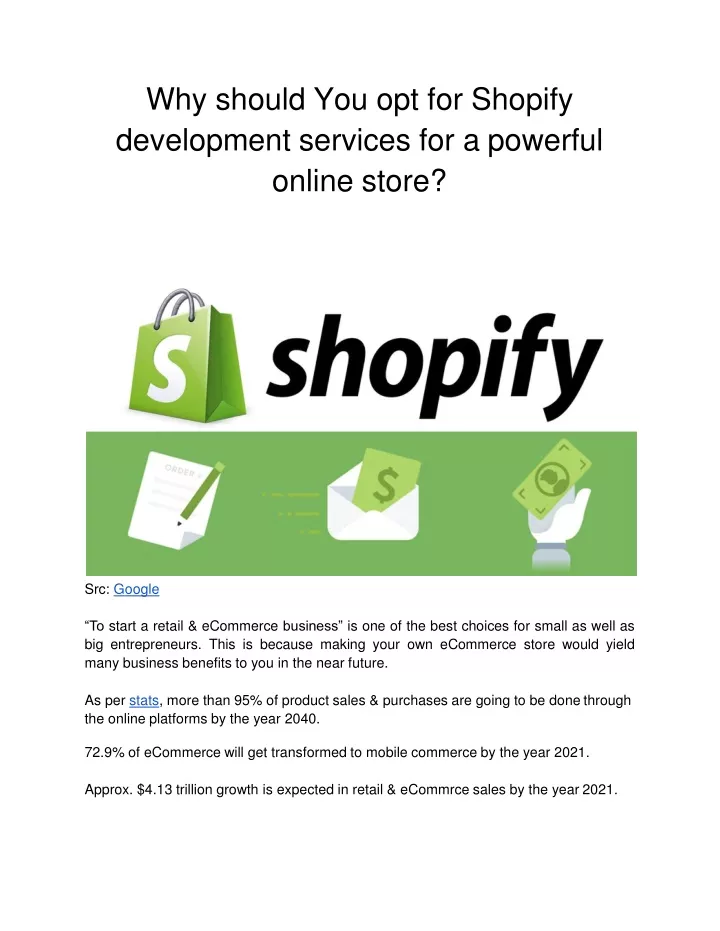 why should you opt for shopify development services for a powerful online store