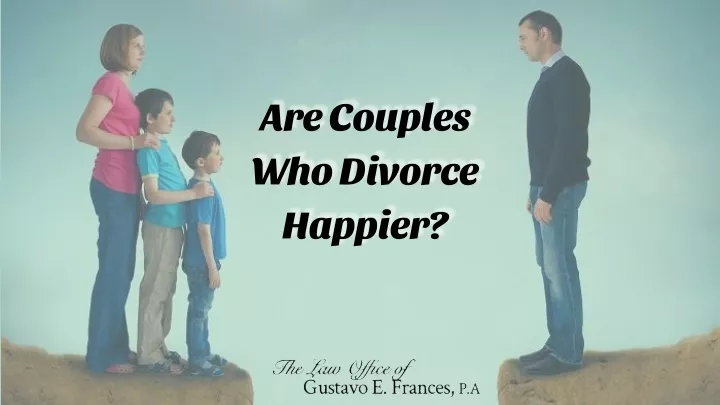 are couples who divorce happier