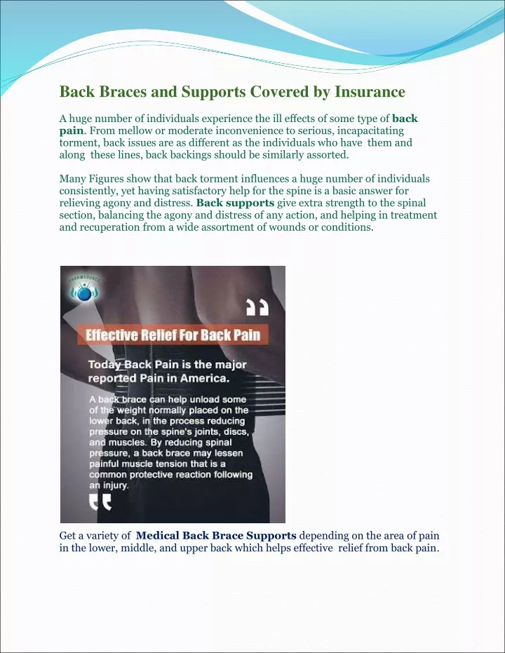 back braces and supports covered by insurance