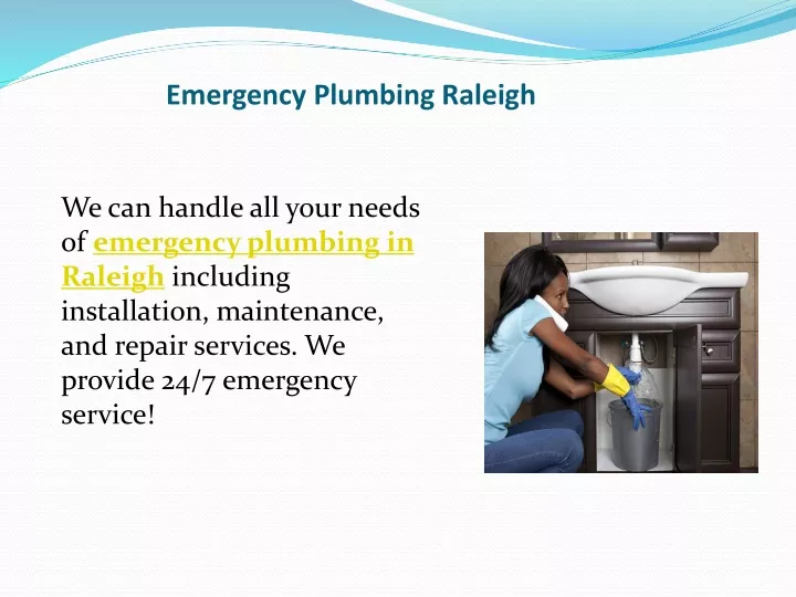 emergency plumbing raleigh