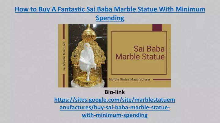how to buy a fantastic sai baba marble statue