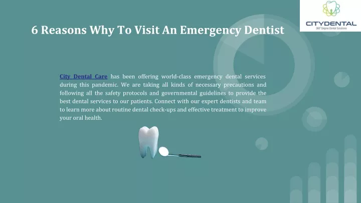 6 reasons why to visit an emergency dentist
