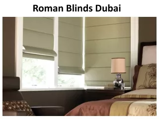 Roman Blinds Dubai