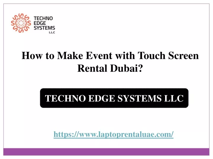 how to make event with touch screen rental dubai