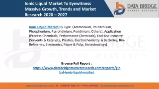 Ionic Liquid Market