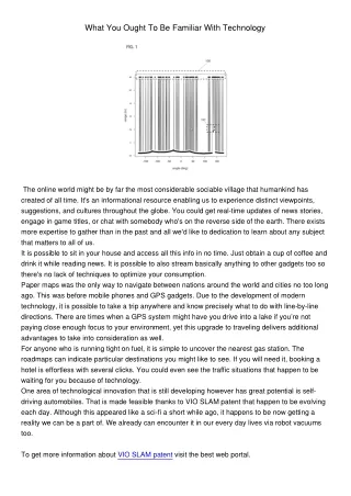 what you ought to be familiar with technology
