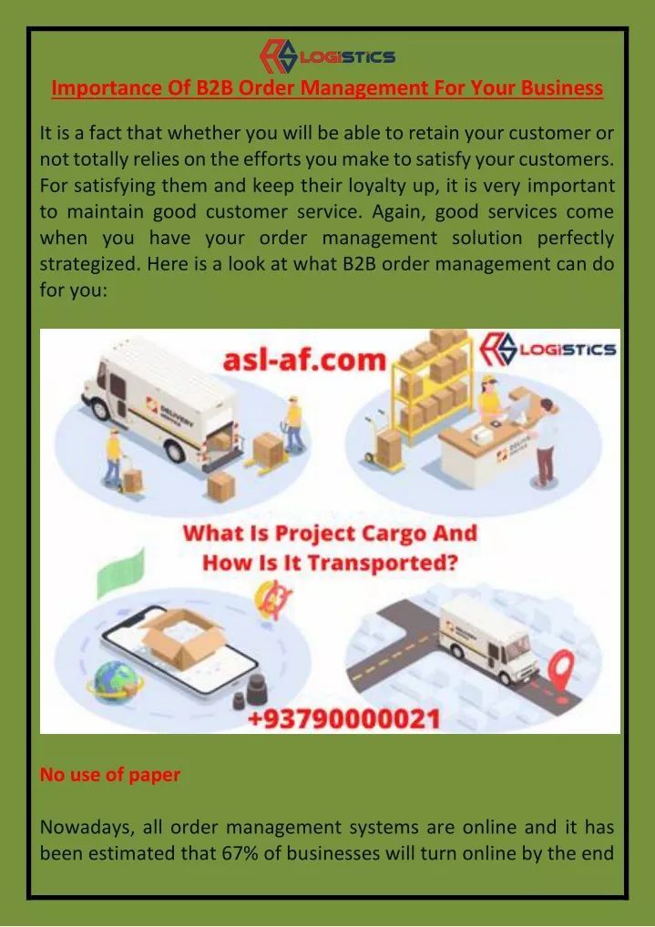 importance of b2b order management for your