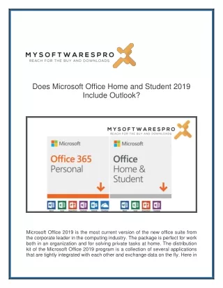 Does Microsoft Office Home and Student 2019 Include Outlook?