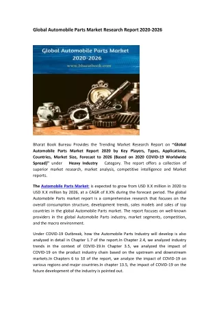 global automobile parts market research report