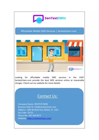 affordable mobile sms services sentext2win com