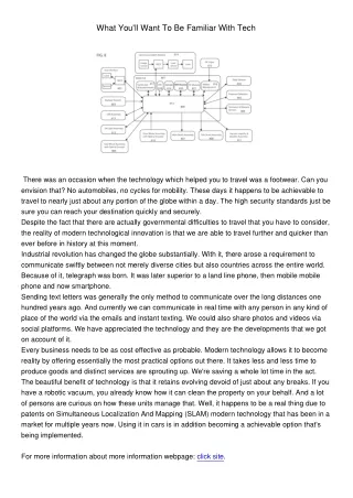 what you ll want to be familiar with tech