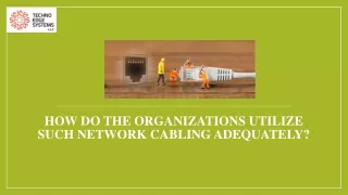 how do the organizations utilize such network cabling adequately