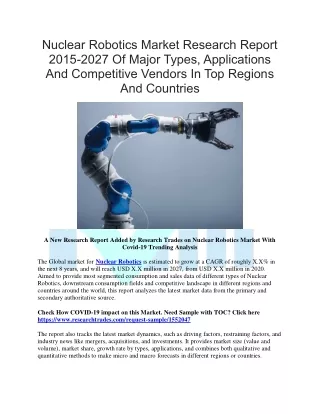 nuclear robotics market research report 2015 2027