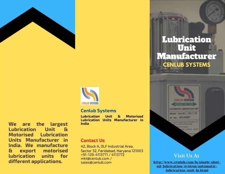 lubrication unit manufacturer cenlub systems