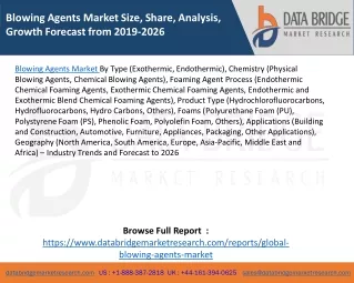 blowing agents market size share analysis growth