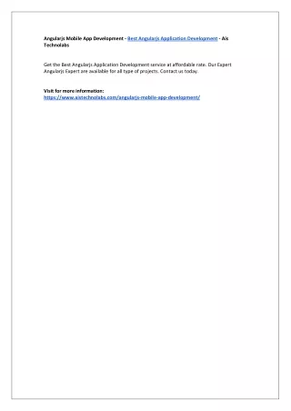 angularjs mobile app development best angularjs