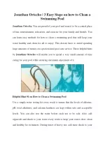 Jonathan Ortecho | Want to know the Steps on how to Clean a Swimming Pool? - slide 1