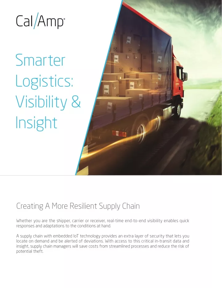 smarter logistics visibility insight