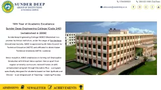 Best Engineering College Delhi NCR | Enroll Now |  Sunderdeep Group of Institutions