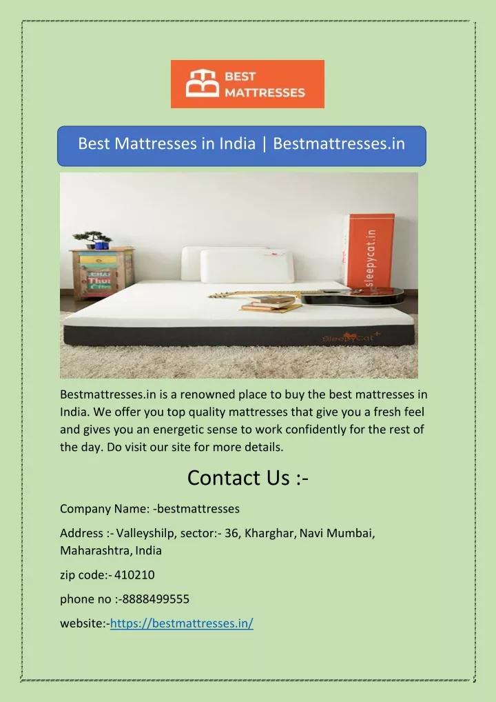 best mattresses in india bestmattresses in