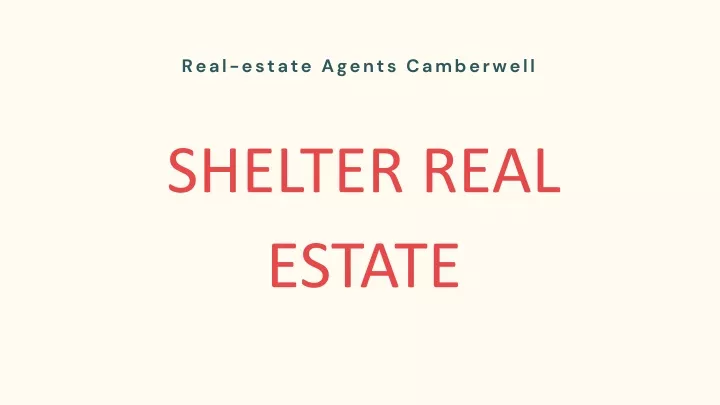 real estate agents camberwell