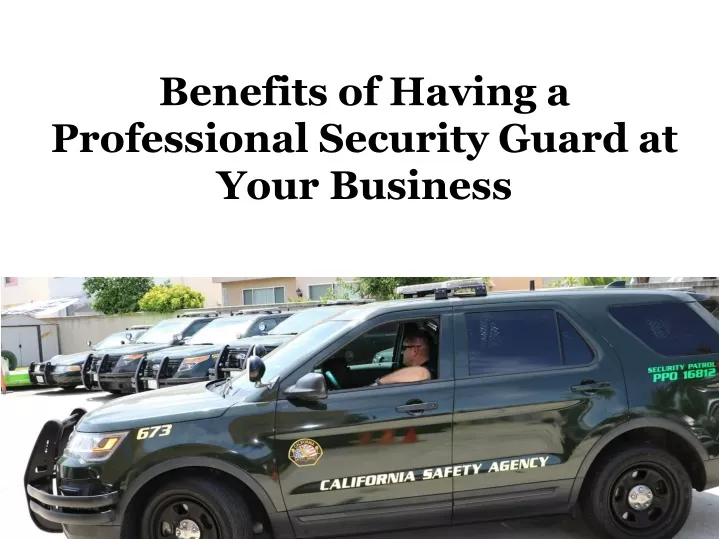 benefits of having a professional security guard at your business
