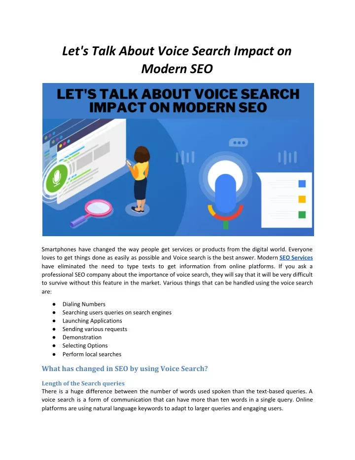 let s talk about voice search impact on modern seo