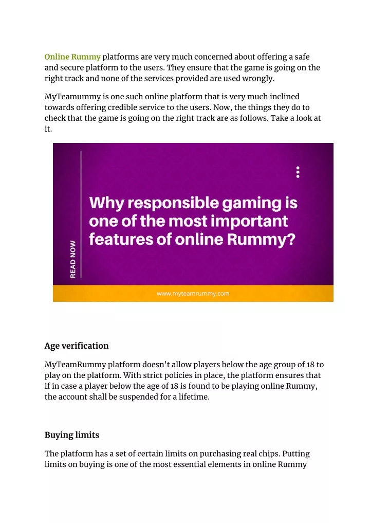 online rummy platforms are very much concerned