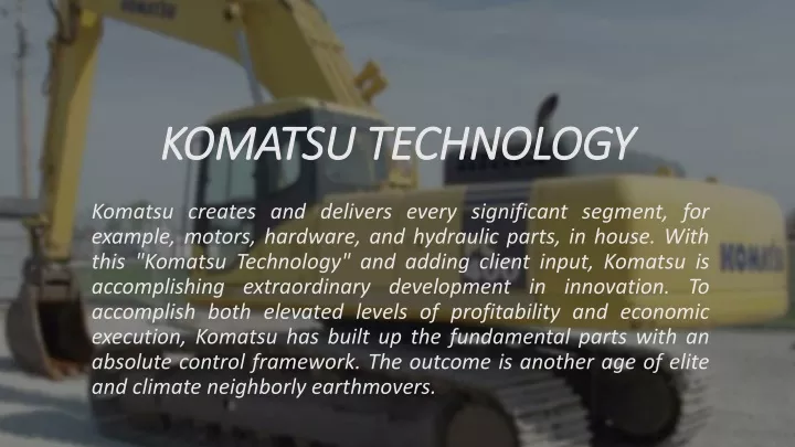 komatsu technology