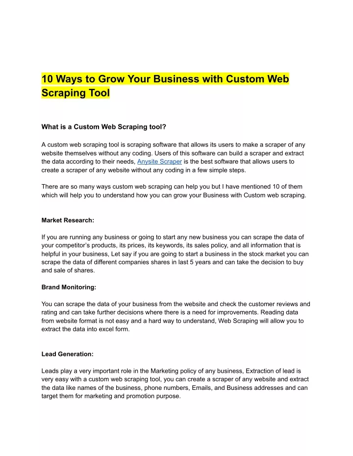 10 ways to grow your business with custom