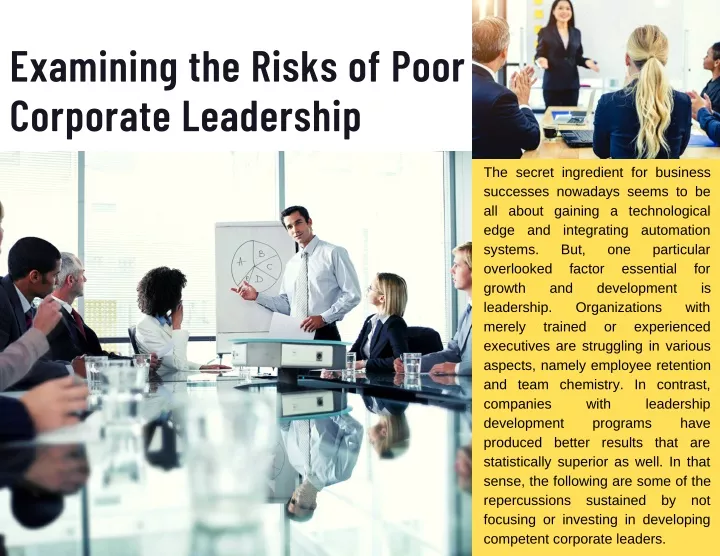 examining the risks of poor corporate leadership
