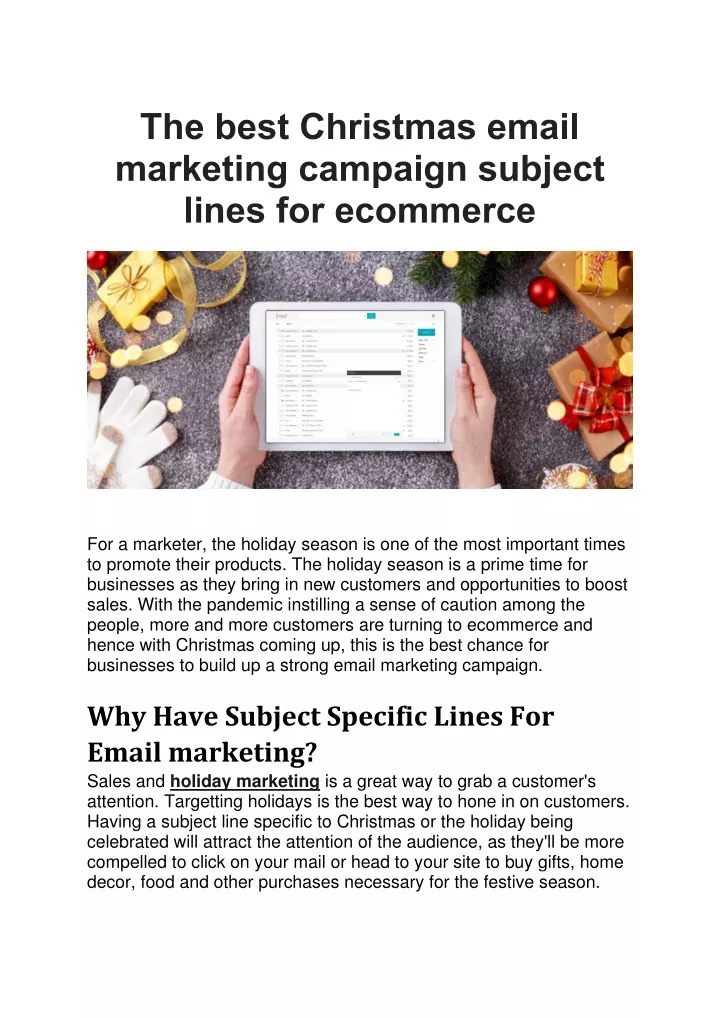 the best christmas email marketing campaign