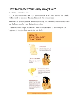 how to protect your curly wavy hair